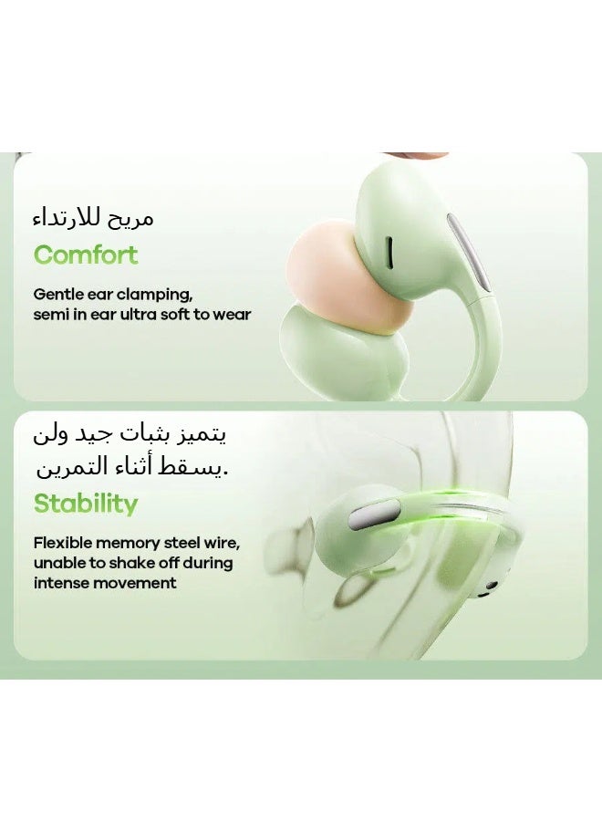 ريماكس سماعات أذن لاسلكية حقيقية بمشبك أذن OWS-26، محرك تيتانيوم 12 ملم وتقليل ضوضاء مكالمات AI ENC بلوتوث 6.0، سماعات مفتوحة للأذن خفيفة الوزن (أسود) - Image 5