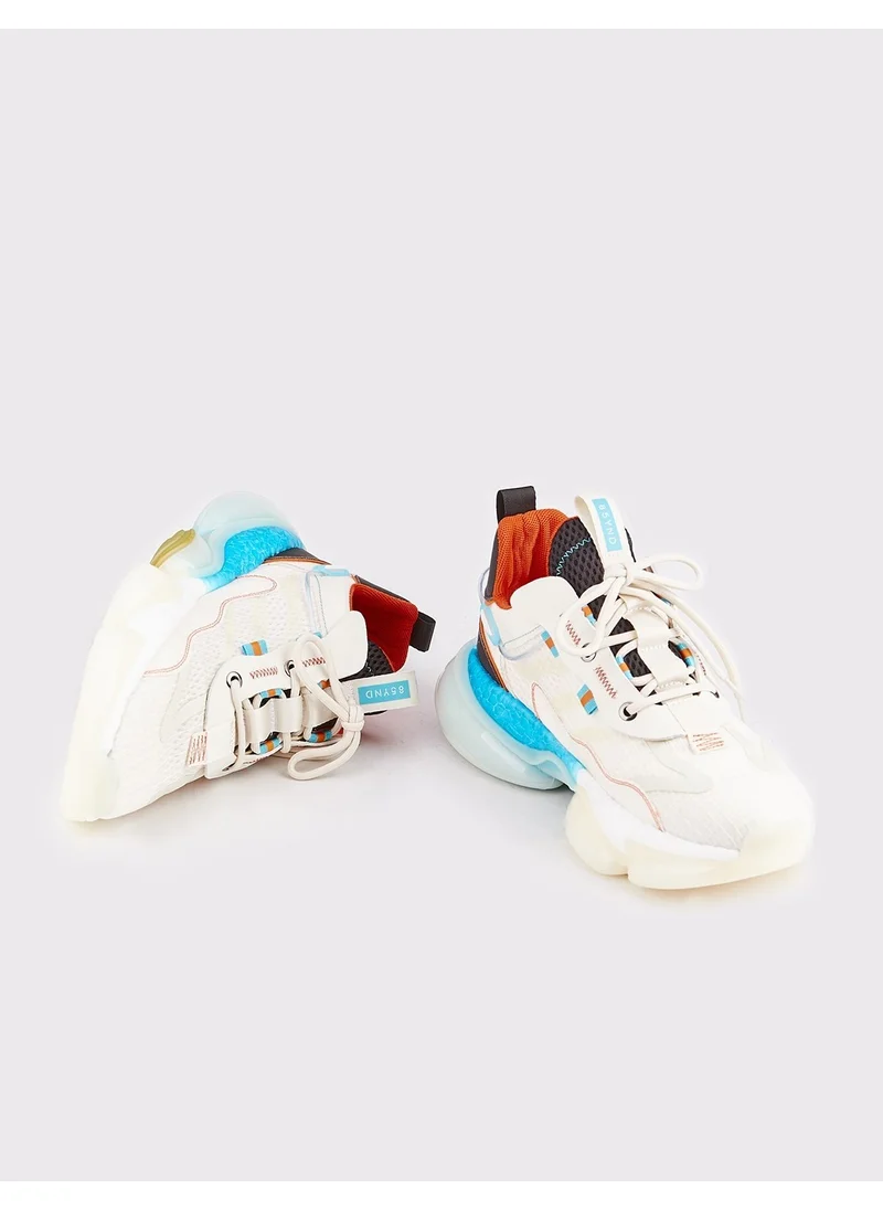 Guja Beige Lace-up Men's Sports Shoes