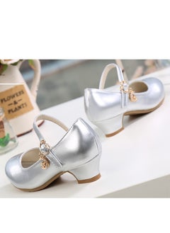 Generic New style girls high heel princess shoes performance leather shoes  - Image 5