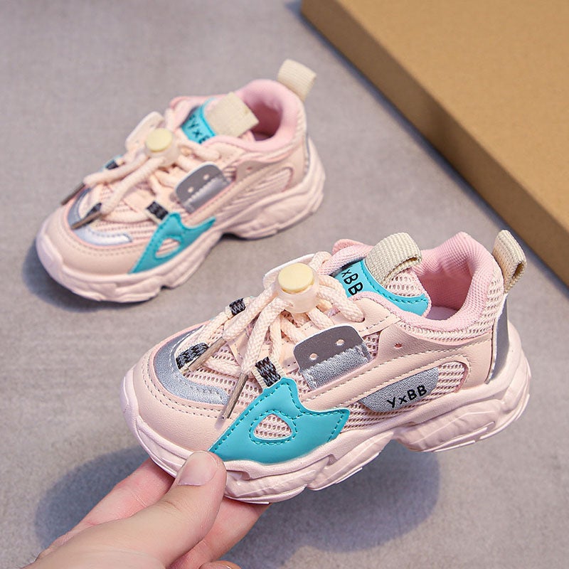 2024 Girls Breathable Mesh Sports Shoes Blue - Image 5