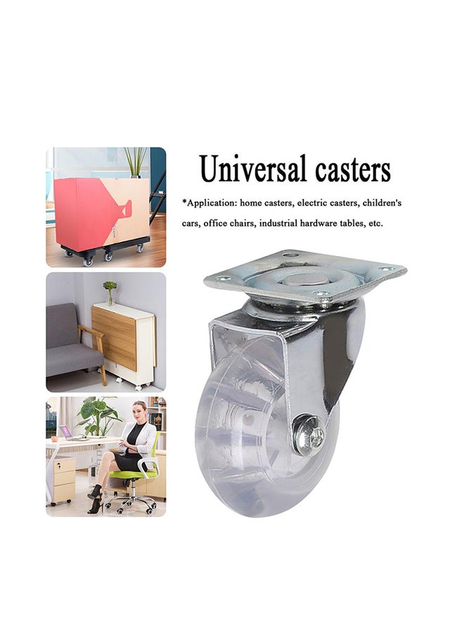 Loquat 4-Piece Omni-Directional Swivel Caster Wheel Clear 2inch - Image 2