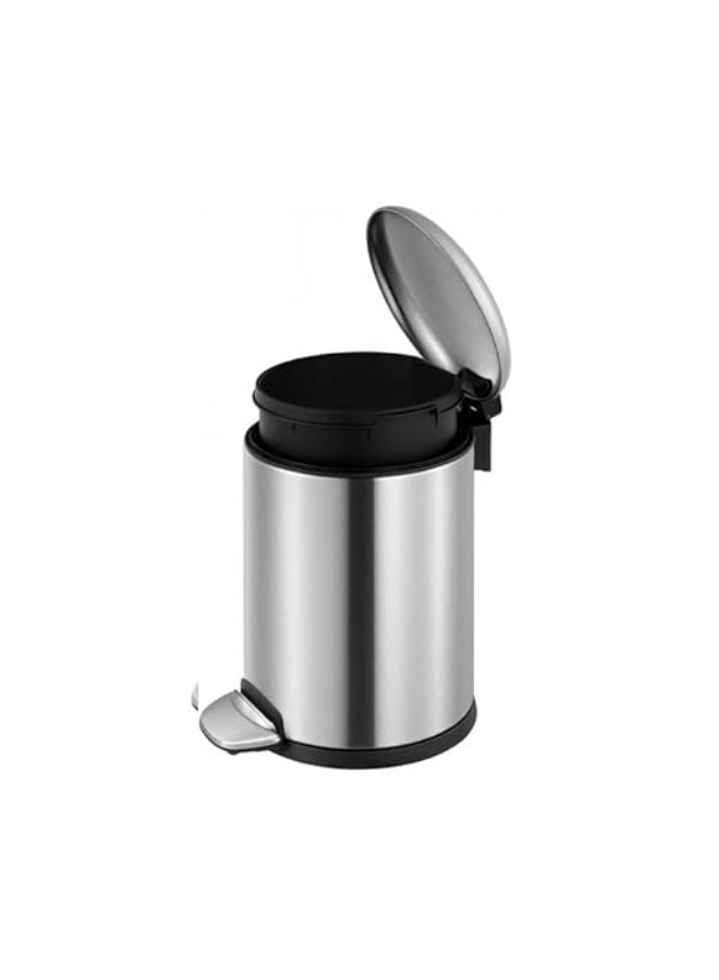 Pedal stainless steel dust bin 5L with Soft close lid, stainless steel - Image 3