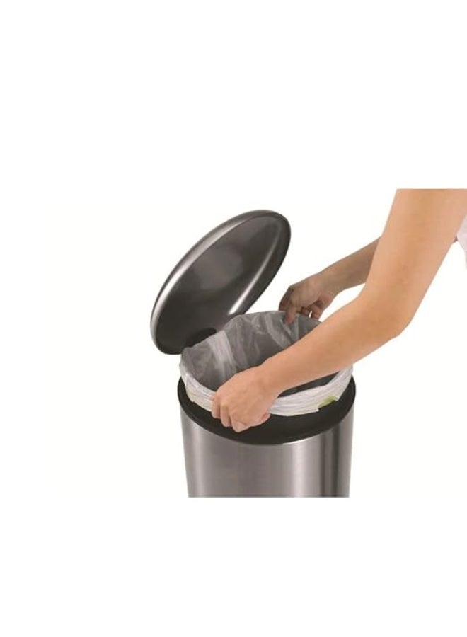 Pedal stainless steel dust bin 5L with Soft close lid, stainless steel - Image 4