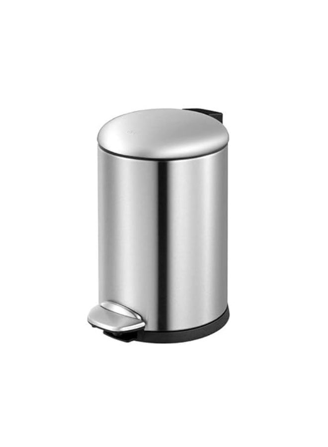 Pedal stainless steel dust bin 5L with Soft close lid, stainless steel - Image 1