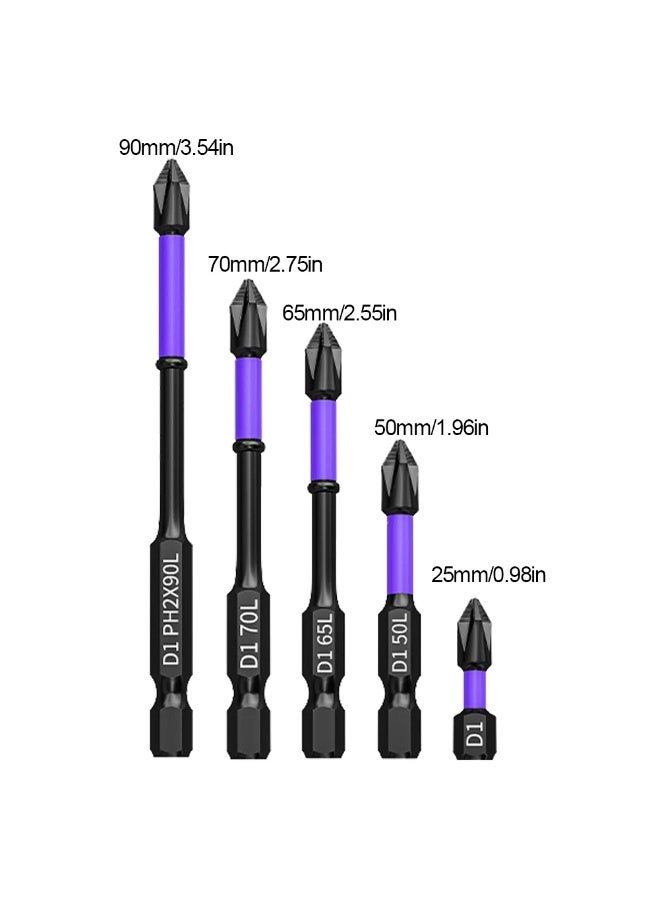 Chabeia Strong Magnetic Cross Screwdriver Bits D1 High Hardness Anti-shock Batch Head Non-slip Impact Driver Bit Sets for Power Drilling - Image 1