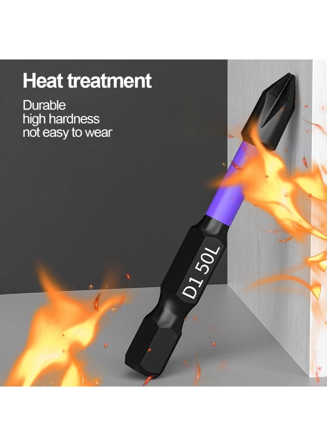 Chabeia Strong Magnetic Cross Screwdriver Bits D1 High Hardness Anti-shock Batch Head Non-slip Impact Driver Bit Sets for Power Drilling - Image 4