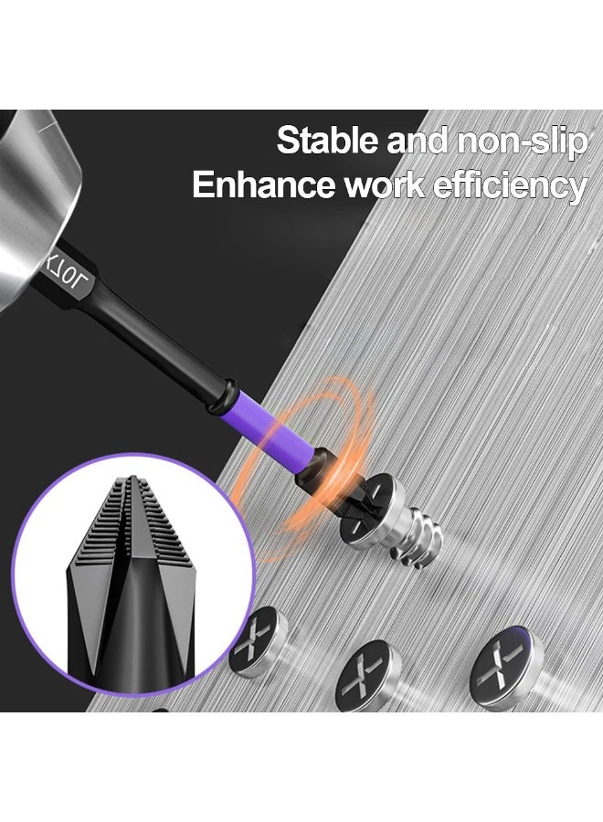 Chabeia Strong Magnetic Cross Screwdriver Bits D1 High Hardness Anti-shock Batch Head Non-slip Impact Driver Bit Sets for Power Drilling - Image 3