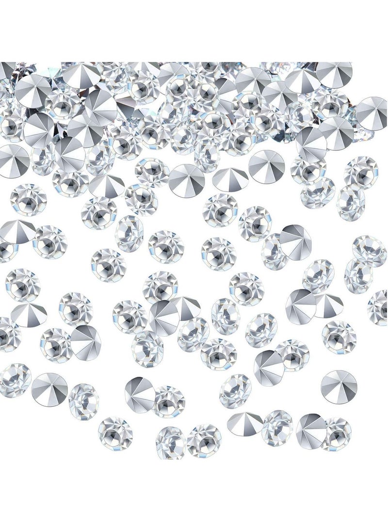 Y&D Acrylic Diamonds Rhinestones 10000, Clear Wedding Table Scatter Confetti Crystals for Centerpiece Decorations Bridal Shower Vase Beads (Silver, 4.5 MM) - Image 1