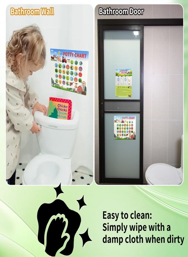TSBSHum 18-Piece Potty Training Chart,Potty Training Sticker Chart for Boys,Made of Waterproof Paper,Helps Toddler Kids Learn Toilet Independence with Reward Stickers (Farm Themed) - Image 5