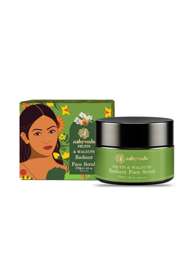 Ashpveda Fruits & Walnuts Radiant Face Scrub for Deep Exfoliation | Helpful for Dead Skin, Smooth and Clear Complexation, Tan Removal, Skin Hydration & Exfoliation (30gm) - Image 2