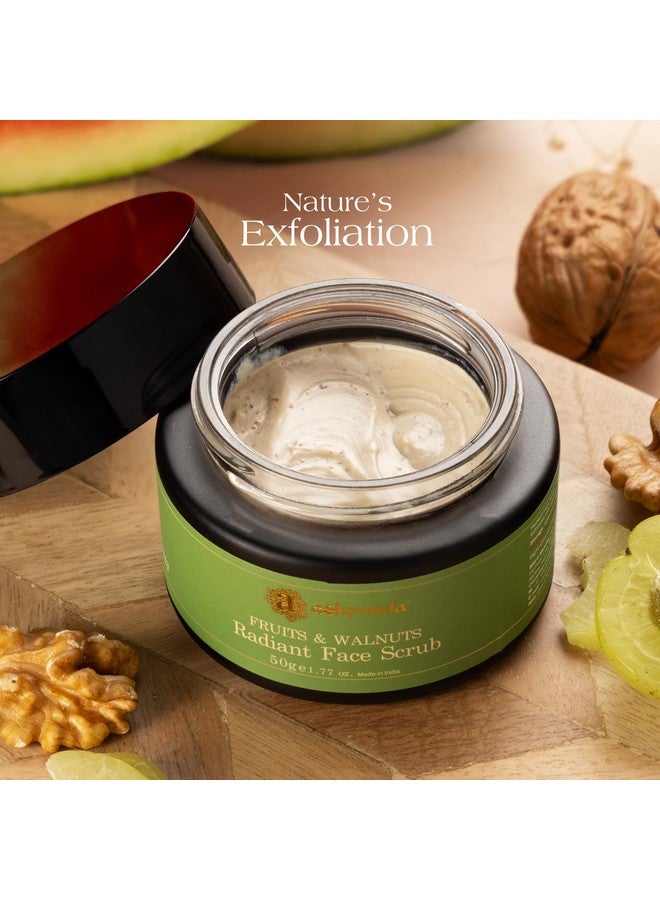 Ashpveda Fruits & Walnuts Radiant Face Scrub for Deep Exfoliation | Helpful for Dead Skin, Smooth and Clear Complexation, Tan Removal, Skin Hydration & Exfoliation (30gm) - Image 4