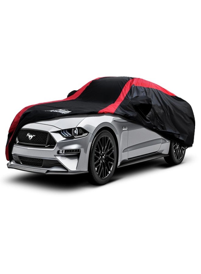 AltoCover Mustang Car Cover Waterproof All Weather with Red Strip Design, Custom Fit for Ford Mustang 1994-2025, Mustang Accessory with Door Zipper & Windproof Straps - Image 1