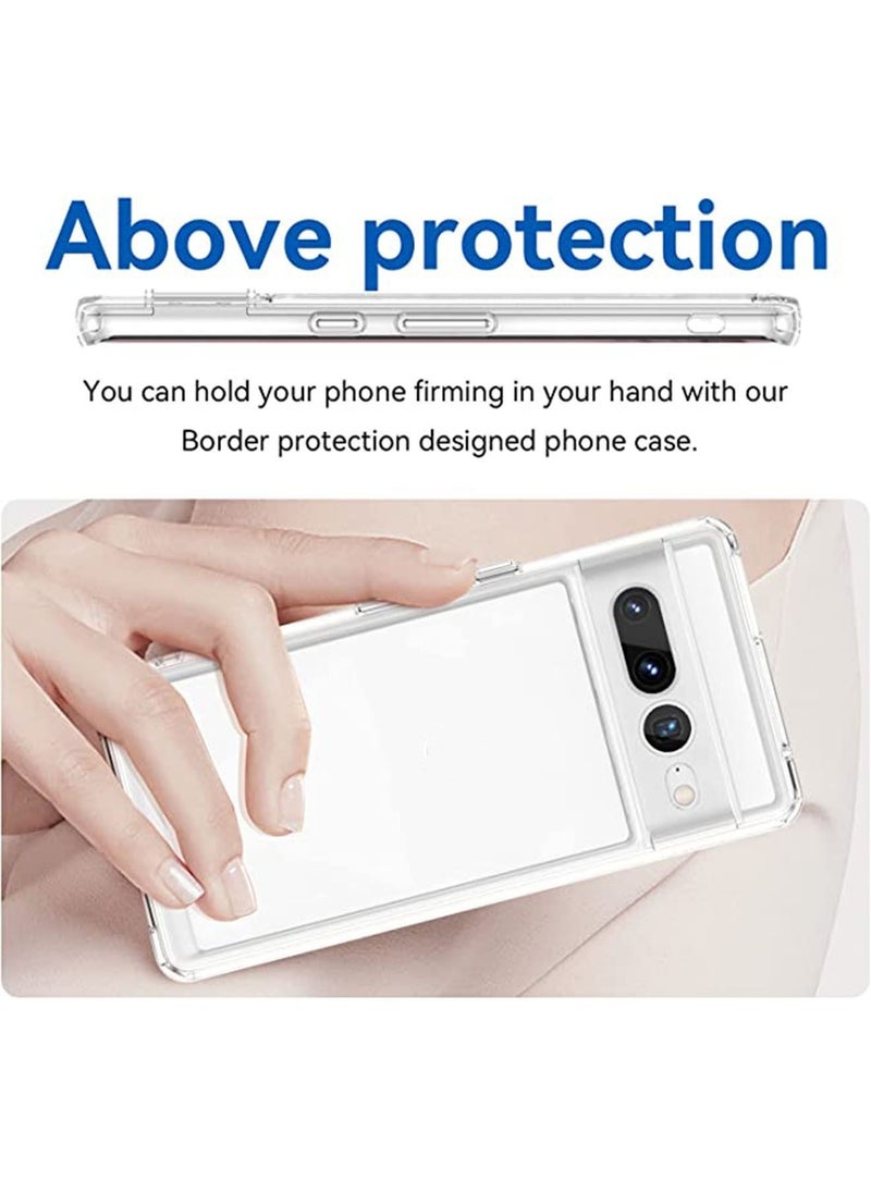 Generic - متوافق مع هاتف Pixel 7 Pro ويدعم الشحن اللاسلكي، حافظة هاتف شفافة مضادة لبصمات الأصابع ومضادة للصدمات (شفاف) - Image 1