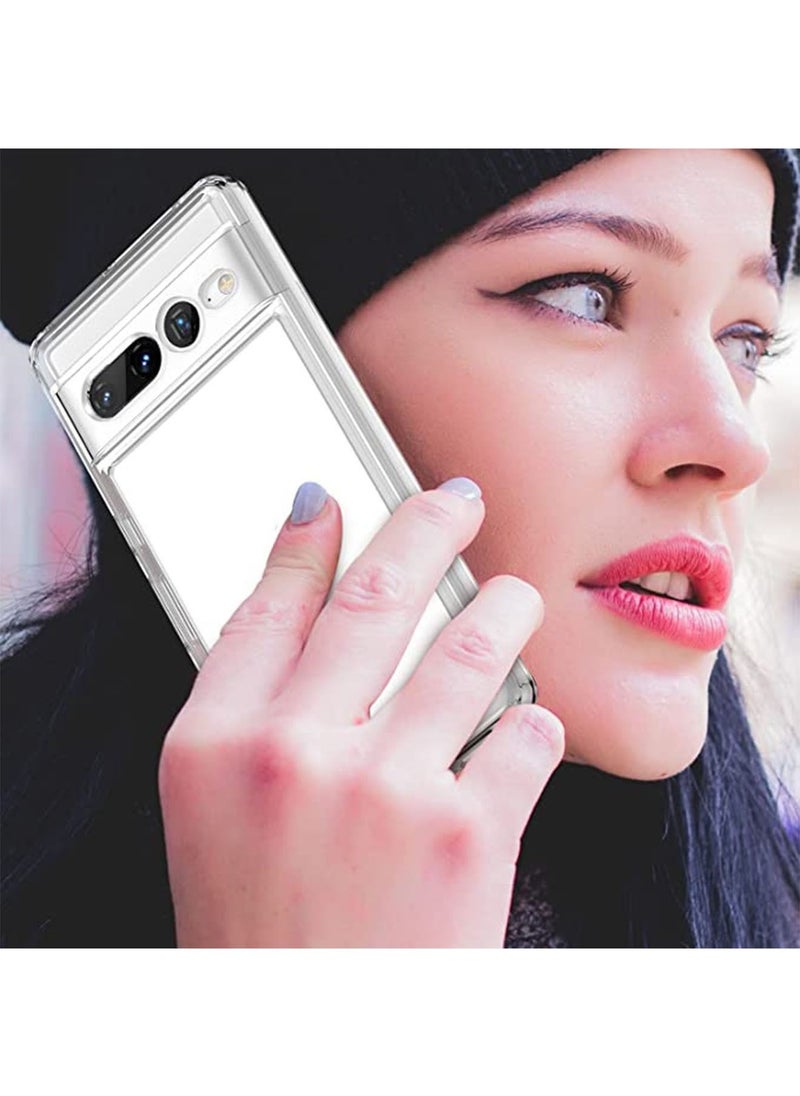 Generic - متوافق مع هاتف Pixel 7 Pro ويدعم الشحن اللاسلكي، حافظة هاتف شفافة مضادة لبصمات الأصابع ومضادة للصدمات (شفاف) - Image 1