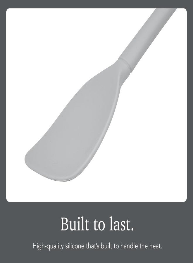 Tovolo Flex Core Scoopula Silicone Multifunction Scoop Spatula Combo Oyster Gray BPA Free Silicone Heat Resistant Scoop and Serve Spatula Combo Kitchen Utensils - Image 4