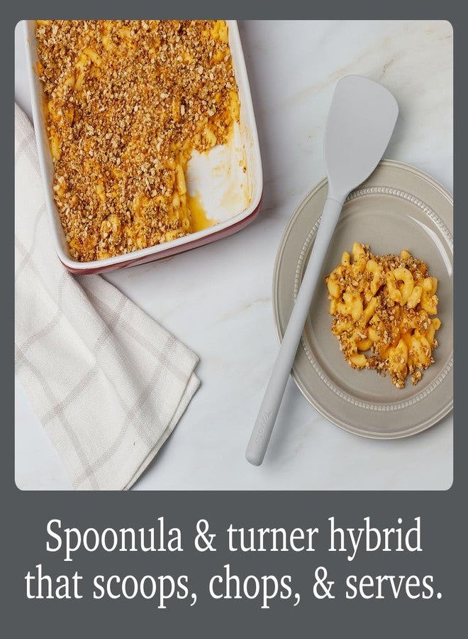 Tovolo Flex Core Scoopula Silicone Multifunction Scoop Spatula Combo Oyster Gray BPA Free Silicone Heat Resistant Scoop and Serve Spatula Combo Kitchen Utensils - Image 2