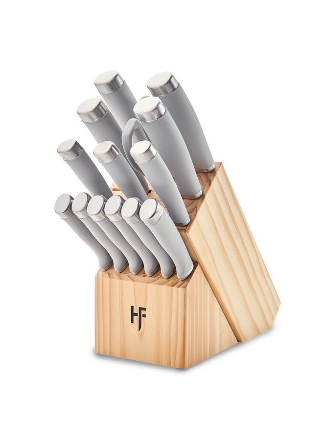 Hampton Forge Epicure Cool 15Pc Block Set, 6.70 LB, Taupe/Grey - Image 1