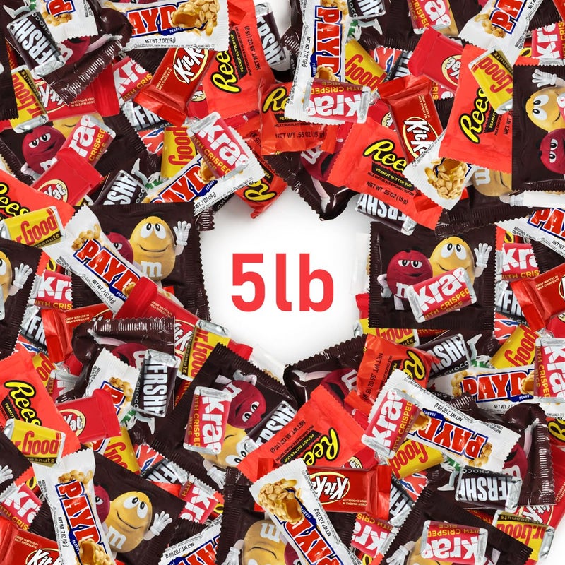 Assorted Chocolate Candy Mix - Individually Wrapped Milk, Dark, and White Chocolates - 5lb Bulk Variety Pack for Snacking, Sharing, and Gifting - Ideal for Home, Office, and Events - Image 3