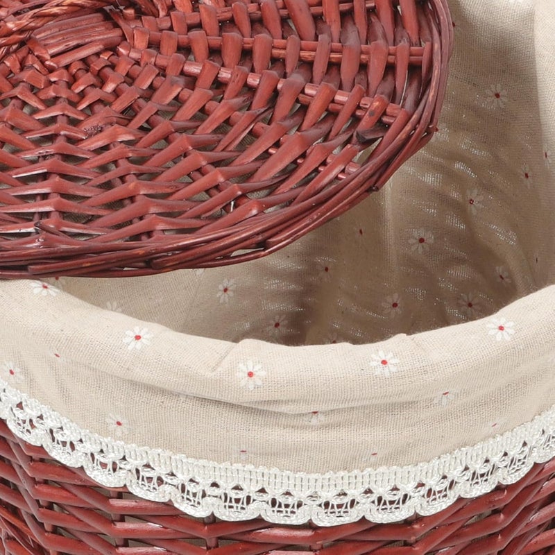Woven Rattan Laundry Hamper with Lid Large Capacity Sundries Storage Basket for Clothes Towels Home Organization - Image 4