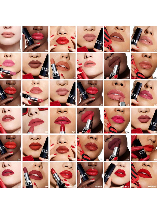 Dior Refillable Lipstick Satin, Matte, Metallic & Velvet Finish Rouge Dior 100 Nude Look - Image 4
