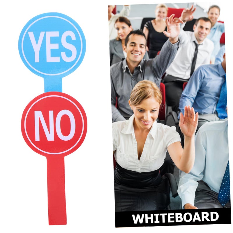 Voting Paddles Set of 4 Reusable Yes No Foam Boards for Classroom Indoor Outdoor Use - Image 4