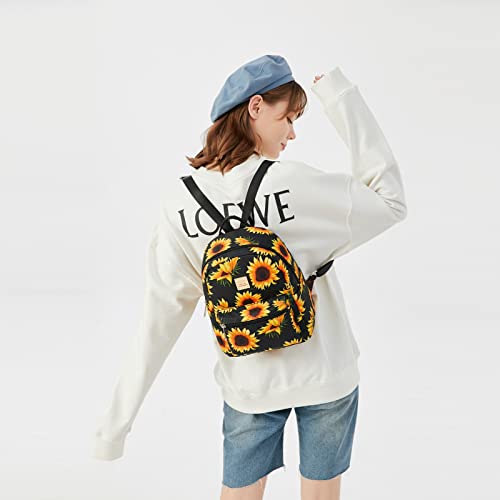 Cusangel Small Backpack Purse for Women, Mini Backpack Purse for Women Girls, Sunflower Backpack for Birthday Day Mothers Day Gifts etc,Fashion Ladies Shoulder Bag with Water Bottle Pockets - Image 4