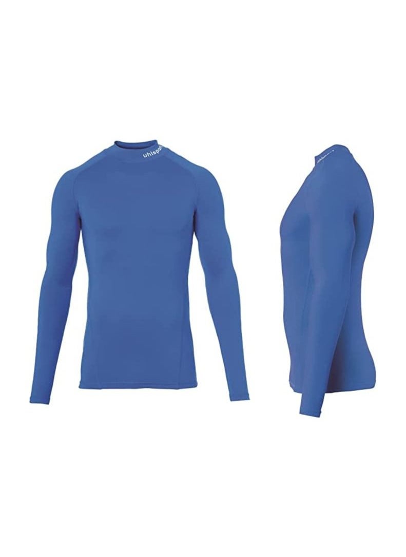 UHLSPORT - uhlsport Men's Tight T-Shirt, Dry Tech Base For All Kind of Sports Training Round And Standing Collar Very Light Elastic Fabric Slim Fit Long Sleeves - Image 1