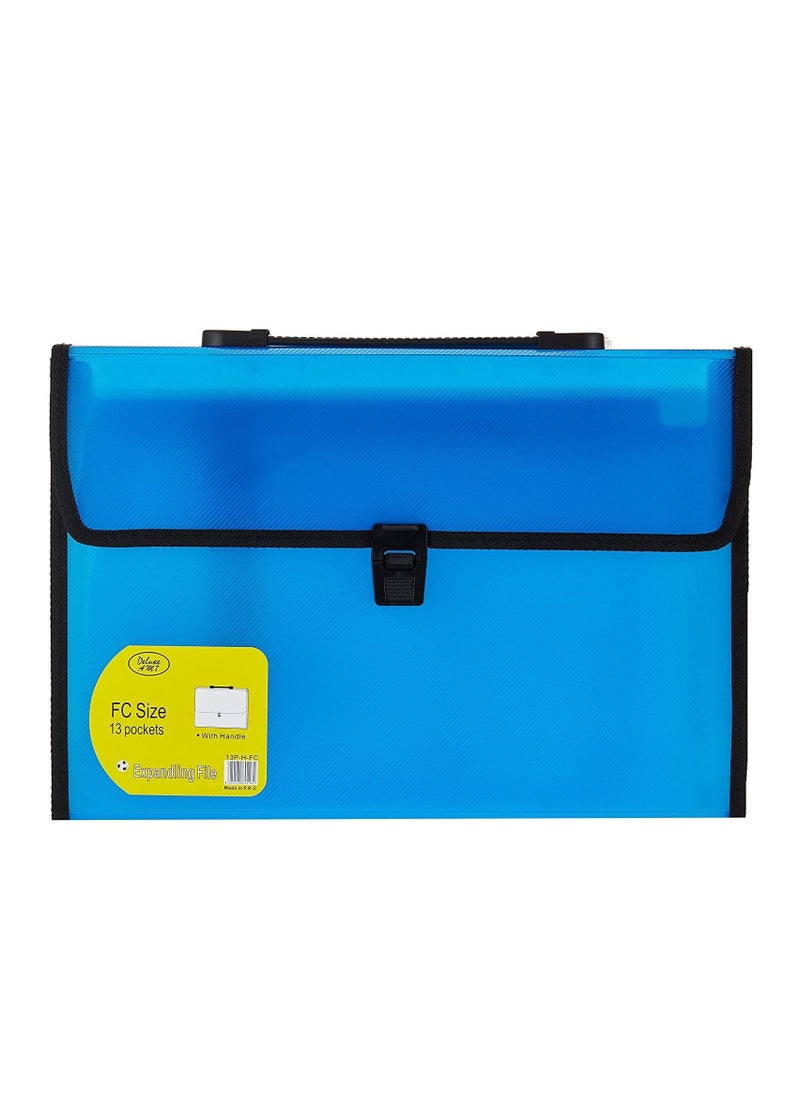 Deluxe Amt 13-Pocket Expanding File Blue  - Image 1