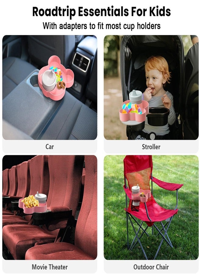 BlueOrigin Car Seat Tray - Convert Cup Holder to a Tray for Snacks, Toys, 360 Rotatable for Kids Travel, Anywhere with Cup Holder (Pink) - Image 5