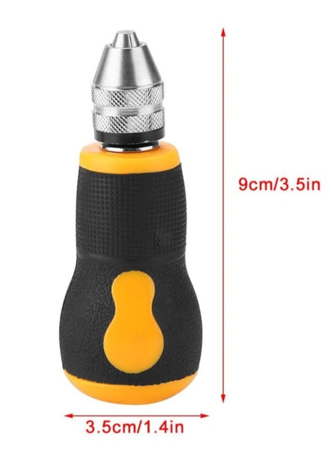 Hand Drill Tool, Portable Tool Set, Small Hand Drill & 10 pcs Twist Drill Bits 0.8-3.0mm Precision Woodworking Hand Drill for Model Jewelry Rotary Tools - Image 3