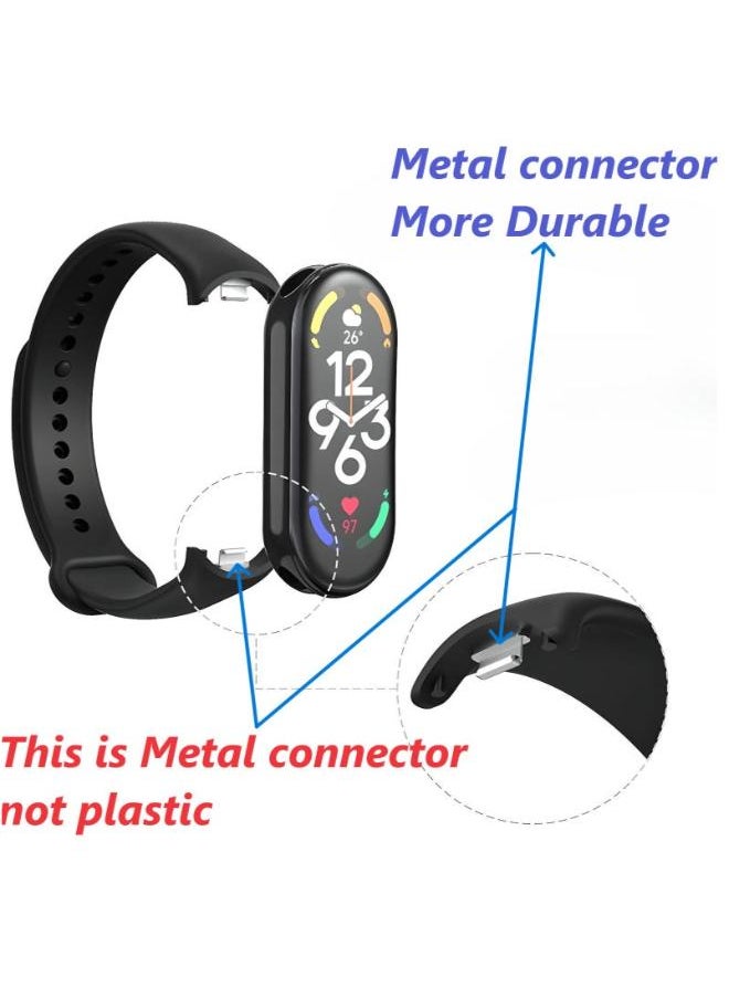 ساراونت 3 قطع من حزام Mi Band 8 أو Mi Band 9 - حزام بديل من السيليكون الناعم لـ Xiaomi Mi Band 8 أو Mi Band 9  - Image 3