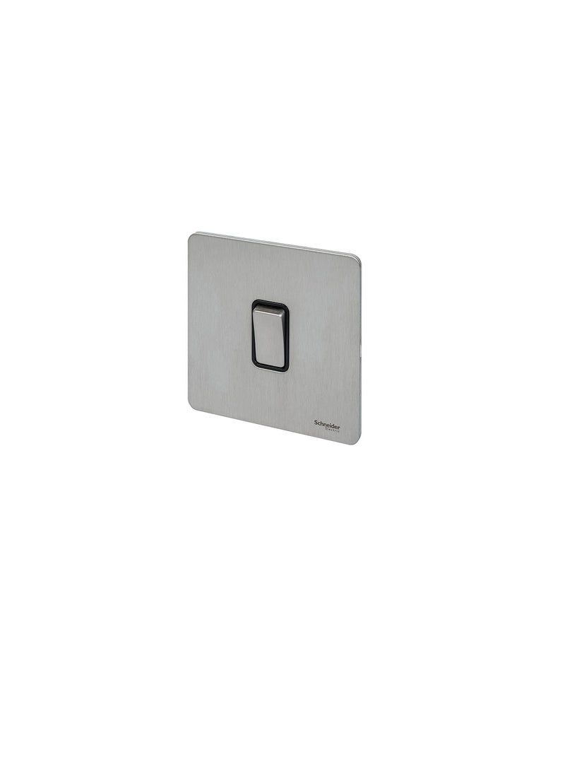 Schneider Electric GU1412BSS 1 Gang Ultimate Screwless Rocker Flat Plate Switch, Stainless Steel with Black Interior - Image 3