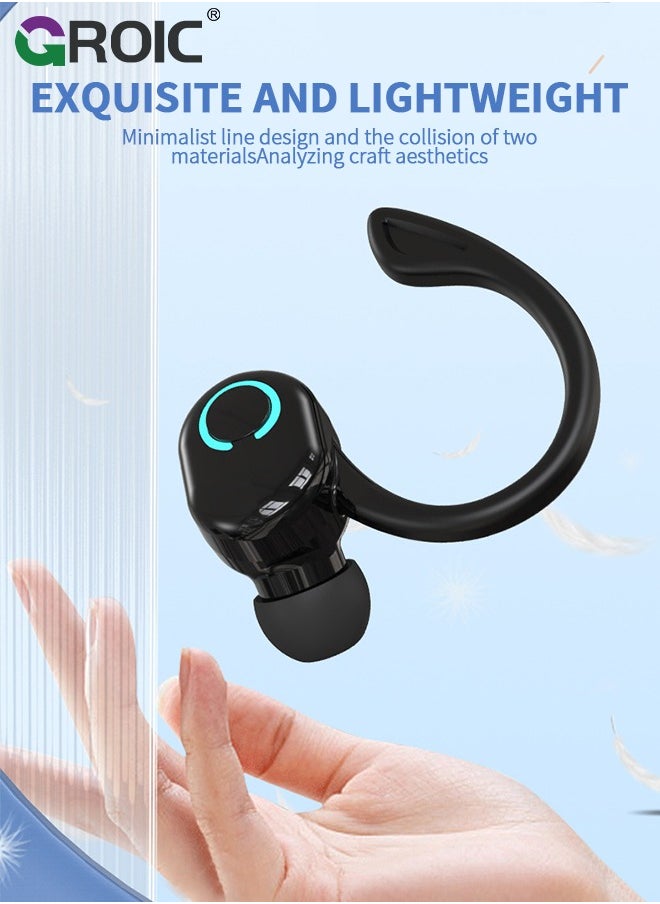 GROIC - Bluetooth Headset V5.2, Wireless Earpiece for Cell Phones with Mic Noise Cancelling, Waterproof Handsfree Sport Headset, Sport Headset for Business/Office/Driving - Image 1