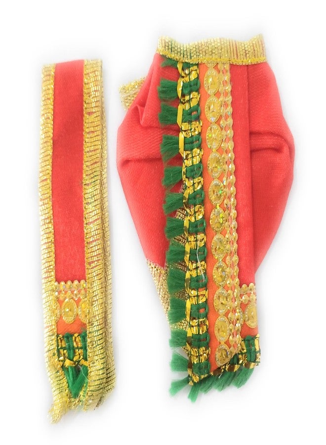 Ganesh Ji Poshak/ Ganapati Dress/Balaji Dress for Ganesh Chaturthi Set of 4 Dress for 3 INCH Idol Size , Standing Krishna poshak for 3 inch Size Set of 4 (3 inch) - Image 4