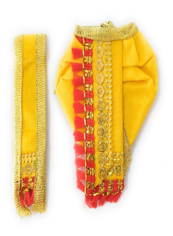 Ganesh Ji Poshak/ Ganapati Dress/Balaji Dress for Ganesh Chaturthi Set of 4 Dress for 3 INCH Idol Size , Standing Krishna poshak for 3 inch Size Set of 4 (3 inch) - Image 2