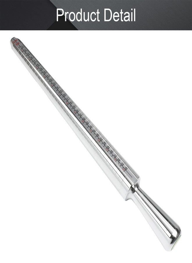 Utoolmart Ring Sizer Measuring Tool, 4 Scales (US, EU, HK and JP) Finger Measuring Stick Ruler Gauge, Aluminum Alloy Ring Measurement Tool, for Man or Women Jewelry Making Measuring - Image 3