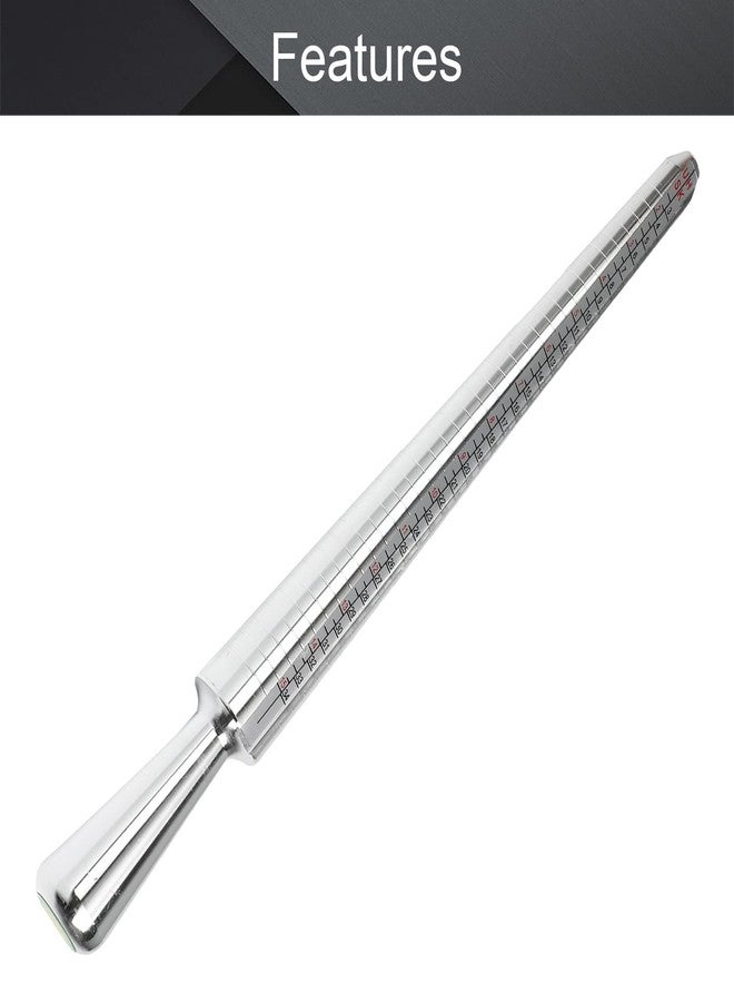 Utoolmart Ring Sizer Measuring Tool, 4 Scales (US, EU, HK and JP) Finger Measuring Stick Ruler Gauge, Aluminum Alloy Ring Measurement Tool, for Man or Women Jewelry Making Measuring - Image 4