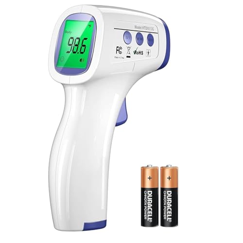 DR VAKU® Swadesi Non-Contact Infrared Digital Temperature Gun, Resolution Infrared Thermometer, Multi-Purpose, Wide Range, Non-Contact [With Free Battery] - White, Plastic, Pack of 1 - Image 1