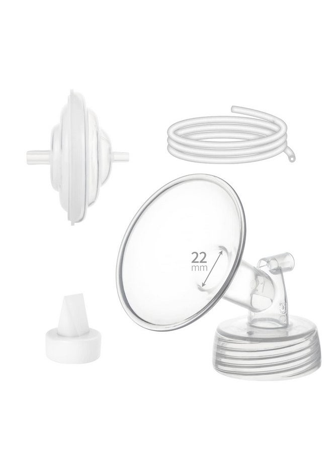 Belmikal - Belmikal BreastPump Parts Compatible with Spectra S1 S2 Motif luna Ameda mya Cimilre Inc 22mm Flange Valve Tube Backflow Protector Not Original Spectra Accessories Replace Spectra Pump Replacement Kit - Image 1