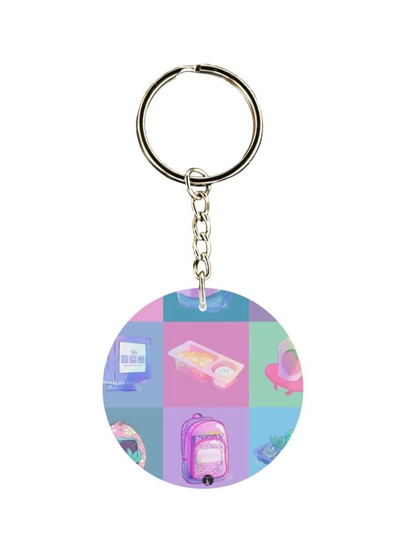 Printed Plastic Keychain