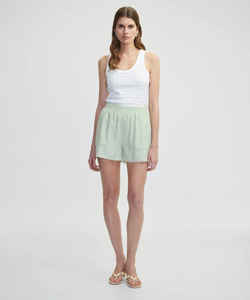 ابيكول Rhinestone Shorts