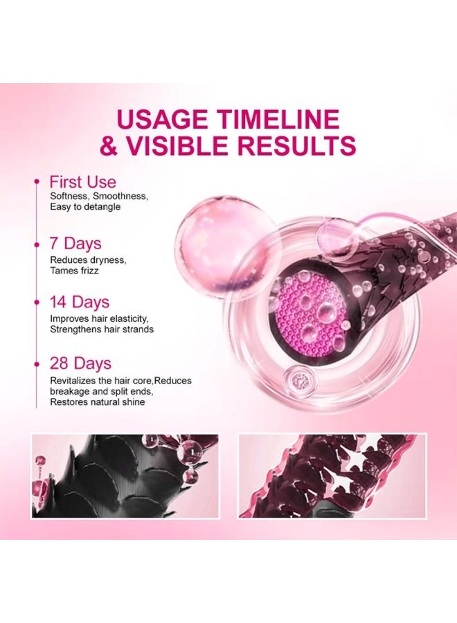 PURC 200g Keratin Reconstructing Hair Mask Strengthen Rebuild Shine Plant Derived Keratin Deep Renewal with Collagen Instant Smooth Shiny Hair Deeply Nourish Gentle Non Irritating Hair Mask - Image 4