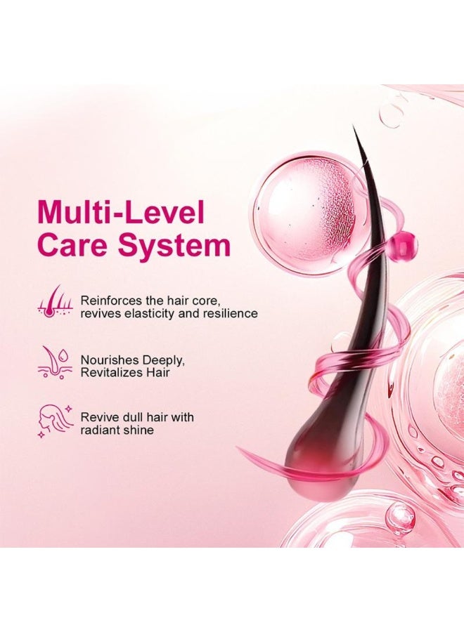 PURC 200g Keratin Reconstructing Hair Mask Strengthen Rebuild Shine Plant Derived Keratin Deep Renewal with Collagen Instant Smooth Shiny Hair Deeply Nourish Gentle Non Irritating Hair Mask - Image 5