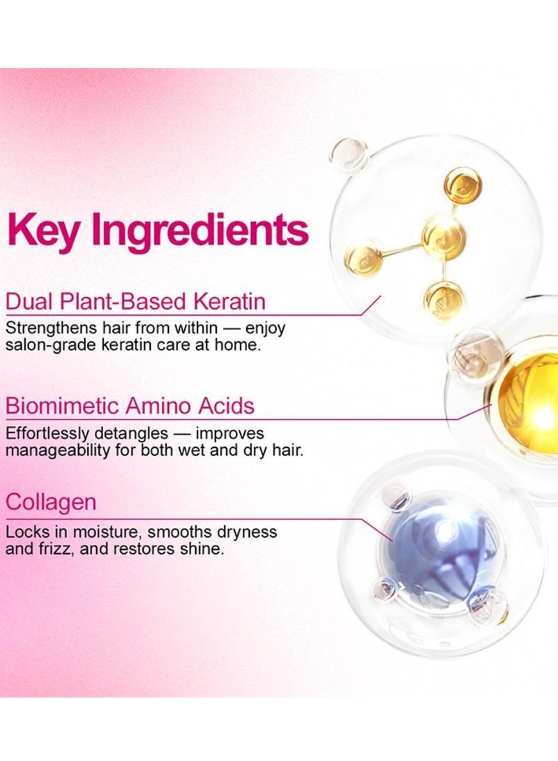PURC 200g Keratin Reconstructing Hair Mask Strengthen Rebuild Shine Plant Derived Keratin Deep Renewal with Collagen Instant Smooth Shiny Hair Deeply Nourish Gentle Non Irritating Hair Mask - Image 2