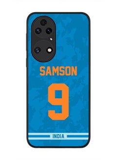 Rugged Black Edge Case for Huawei P50, Slim fit Soft Case Flexible Rubber Edges Thin Cover - Player Name - Sanju Samson, Jersey Number- 9