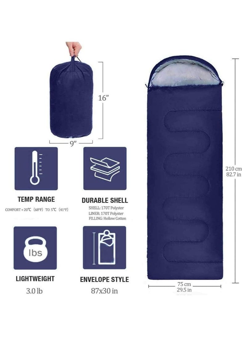 AROAQ Lightweight Sleeping Bags for Kids Adults Girls Women, Cotton Hollow Filled 5 ,20 Degree for Backpacking/Hiking/Naturehike/Camping/Mountaineering with Compression Sac,Sleeping Bag, - Image 3