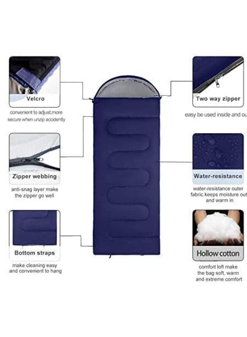 AROAQ Lightweight Sleeping Bags for Kids Adults Girls Women, Cotton Hollow Filled 5 ,20 Degree for Backpacking/Hiking/Naturehike/Camping/Mountaineering with Compression Sac,Sleeping Bag, - Image 2