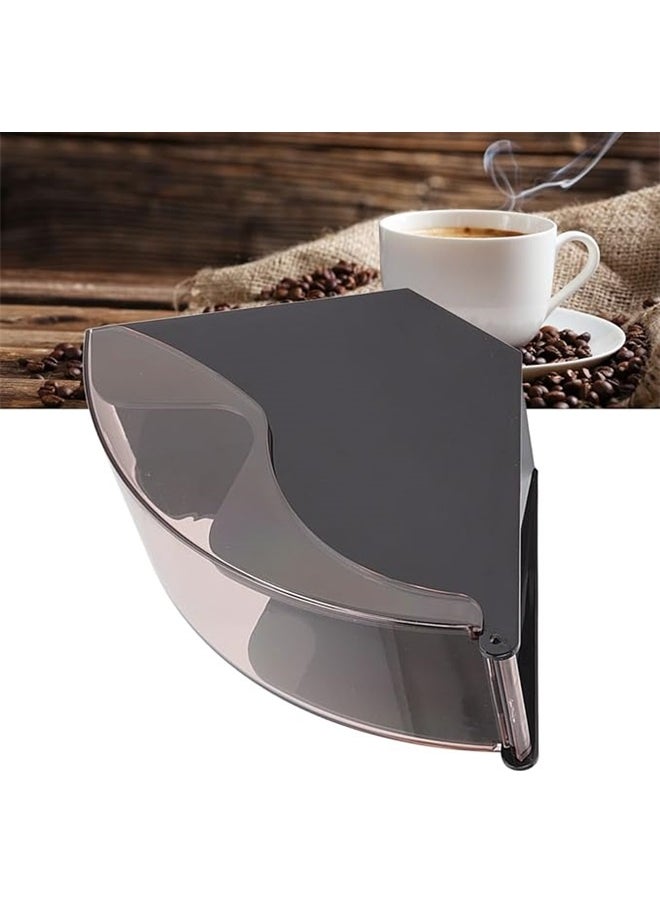 yongsheng Filter Paper Holder With Dust-Proof Cover Black，Coffee Filter Holder, Coffee Filter Box with Dustproof Cover Fan Shaped Filter Paper Dispenser Rack for 60 Cone Coffee Filters Paper Storage Container Stand for Coffee Shop Home Office  - Image 5