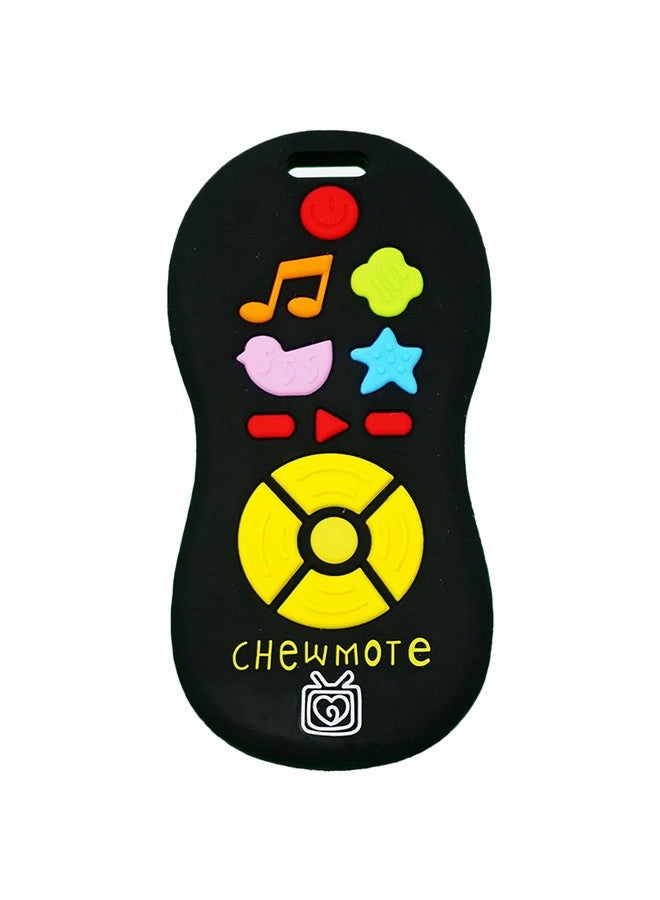 سيلي تشوز عضاضة عن بعد للطفل للجنسين، لعبة تظاهر وهمية للتلفاز وجهاز تحكم عن بعد للأطفال الصغار، لعبة عضاضة الطفل المفضلة من السيليكون للرضع، لعبة تسنين سوداء سخيفة للأطفال - Image 1