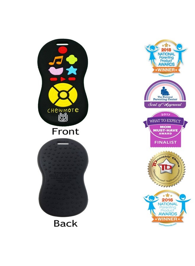 سيلي تشوز عضاضة عن بعد للطفل للجنسين، لعبة تظاهر وهمية للتلفاز وجهاز تحكم عن بعد للأطفال الصغار، لعبة عضاضة الطفل المفضلة من السيليكون للرضع، لعبة تسنين سوداء سخيفة للأطفال - Image 2